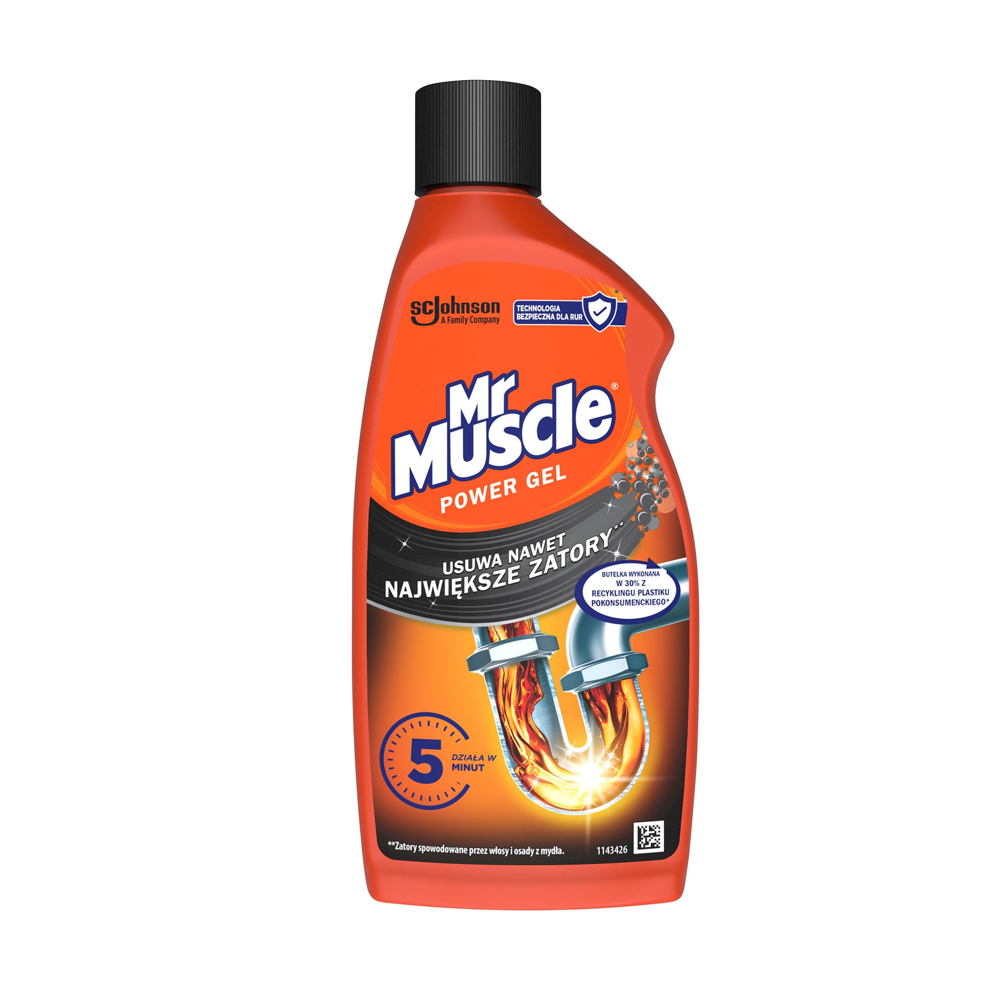 Гель для прочищення зливних труб Mr Muscle проти важких засмічень, 500 мл